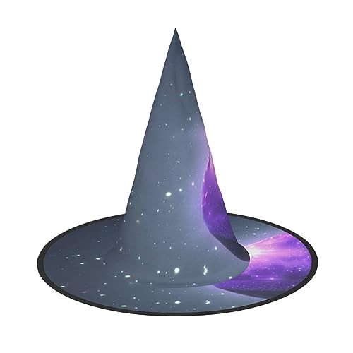 Galaxy Starry Space Lila Sternenhut Druck Party Hut Halloween Karneval Hexen Hüte für Mottopartys Cosplay Urlaub Dekor von SDFHU