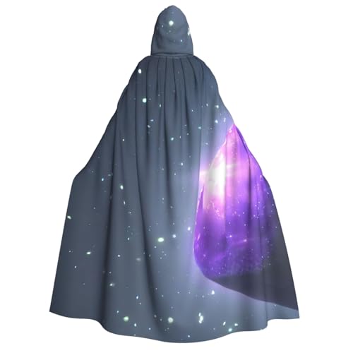 Galaxy Starry Space Purple Starry Print Hooded Cloak for All Unisex Cosplay Costume Halloween Decoration Carnival Supplies von SDFHU