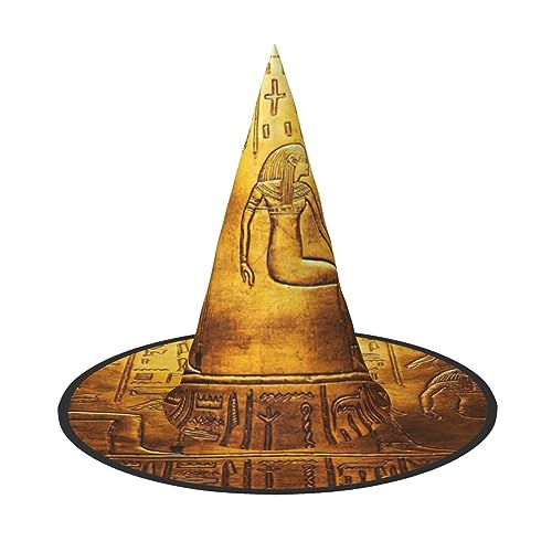 SDFHU Ägypten Hieroglyphen Druck Party Hut Halloween Karneval Hexen Hüte für Mottopartys Cosplay Urlaub Dekor von SDFHU