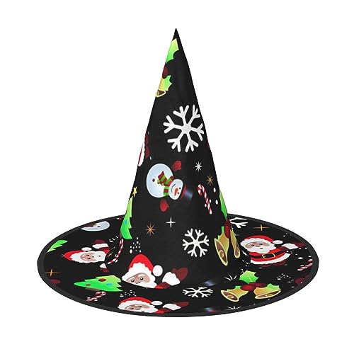 SDFHU Frohe Weihnachten 1 Druck Party Hut Halloween Karneval Hexen Hüte für Mottopartys Cosplay Urlaub Dekor von SDFHU