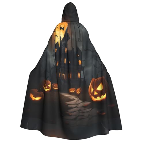 SDFHU Halloween Horror Print Hooded Cloak for All Unisex Cosplay Costume Halloween Decoration Carnival Supplies von SDFHU