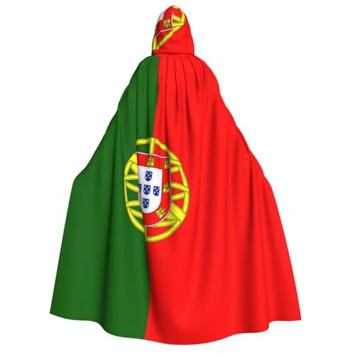 SDFHU Kapuzenumhang mit portugiesischer Flagge, Unisex, Cosplay, Kostüm, Halloween, Dekoration, Karnevalsbedarf von SDFHU