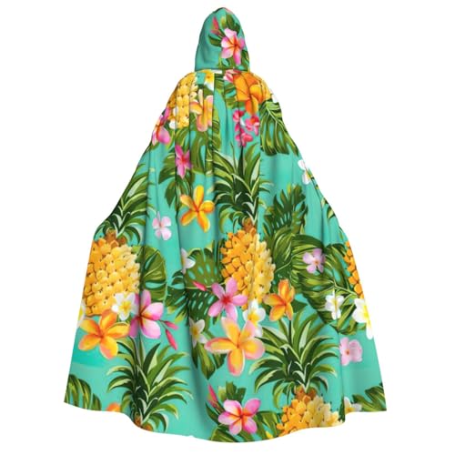 SDFHU Kapuzenumhang mit tropischer Frucht, Ananas-Druck, für alle Unisex, Cosplay, Kostüm, Halloween, Dekoration, Karnevalsbedarf von SDFHU