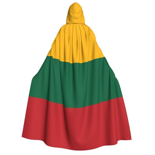 SDFHU Umhang mit Kapuze und Flagge von Litauen, Unisex, Cosplay, Kostüm, Halloween, Dekoration, Karnevalsbedarf von SDFHU