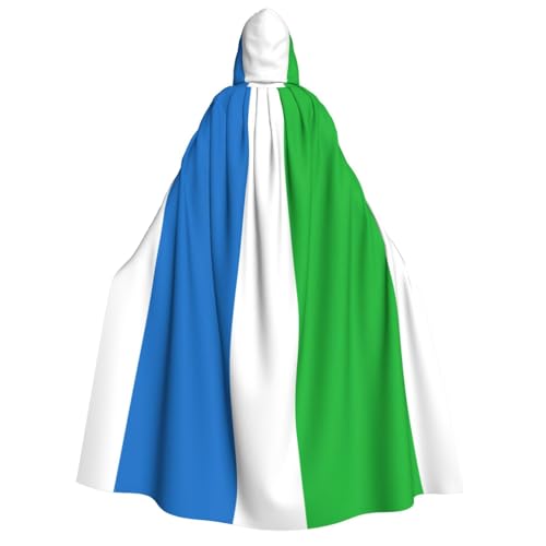 Sierra Leone Kapuzenumhang mit Flagge, Unisex, Cosplay, Kostüm, Halloween, Dekoration, Karnevalsbedarf von SDFHU