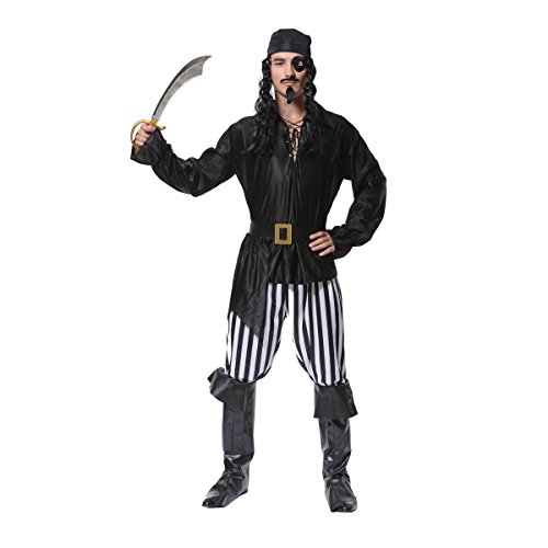 SEA HARE Erwachsene Herren Piraten Halloween Kostüm Outfits von SEA HARE