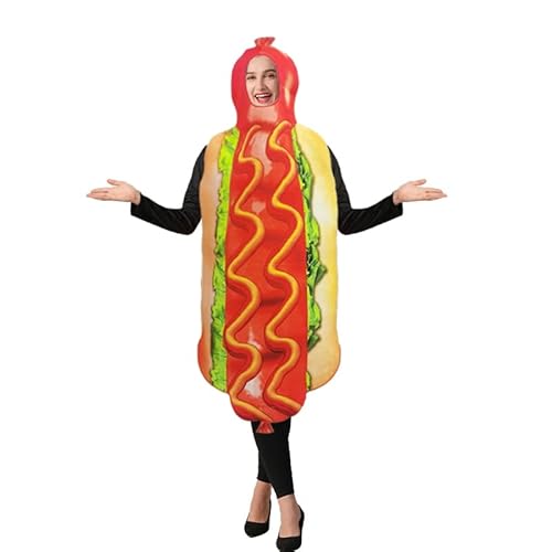 SEA HARE Hot Dog-Overall-Kostüm für Erwachsene, Unisex, Einheitsgröße von SEA HARE