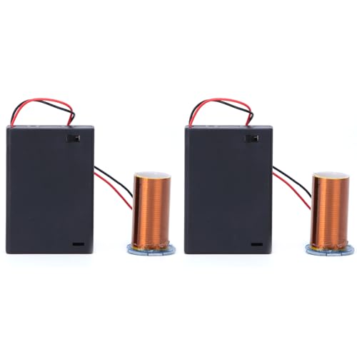 2PCS Teslas Spule Modul Mini Spule Batteriebetriebene Keine Lichtbogen Fernzündung Elektronische DIY Kit Wissenschaft Bildung Liefert Desktop Spielzeug Modell von SEAFRONT