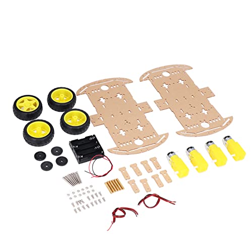 Smart Car Chassis Kit Doppelte, Intelligentes Auto -Chassis, Fernbedienungssteuerauto -Chassisauto -Chassis -Kit Smart Car Chassis Layer Struktur Antriebsrad Motor Smart Tracking von SEAFRONT