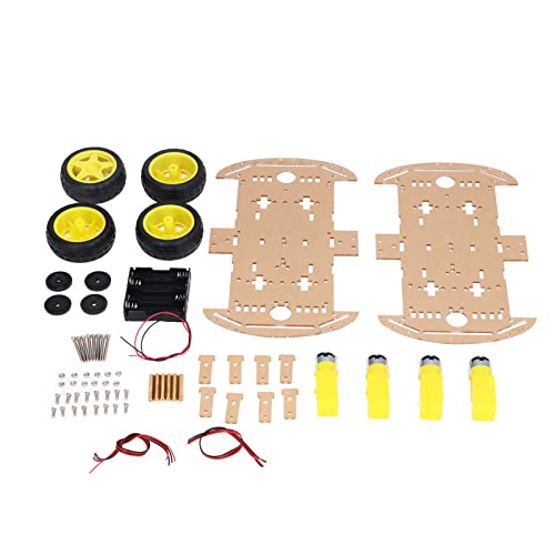 Smart Car Chassis Kit Doppelte, Intelligentes Auto -Chassis, Fernbedienungssteuerauto -Chassisauto -Chassis -Kit Smart Car Chassis Layer Struktur Antriebsrad Motor Smart Tracking von SEAFRONT