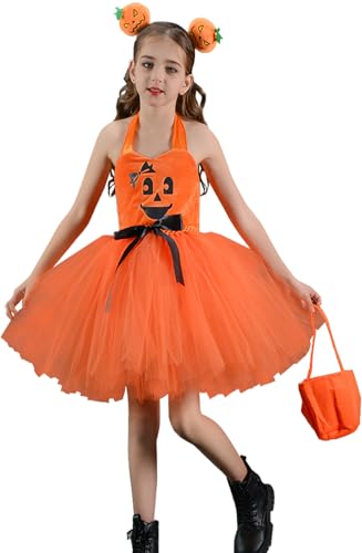 SEAUR Halloween Kleinkind Kinder Baby Prinzessin Kleid Tüllkleid mit Tutu Rock Ballkleid Ärmellos Festlich Partykleid Karneval Verkleidung von SEAUR