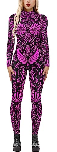 SEAUR Halloween Kostüm Damen Roboter Cosplay Catsuit Overall Knochen Anzug Karneval M von SEAUR