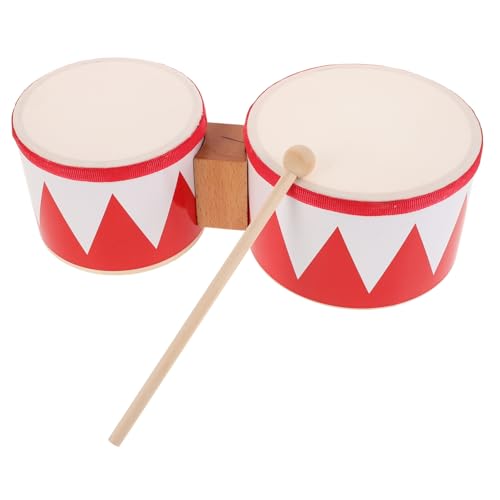 1 Satz Bongo-Trommel Musikspielzeug Für Babys Instrumentenzubehör Holzinstrument Bongos Für Kinder -trommeln Marschtrommel Kleinkindertrommel Schlaginstrument Plastik Rot SECFOU von SECFOU