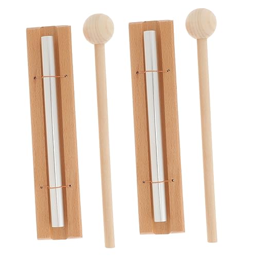 SECFOU 2 Satz Meditationsglocke Lehrererinnerungsgong Kidcraft-Spielset Meditations-Glockenspiel musikinstrumente Musical Instruments Handglocke Percussion Spielzeug Schlagwerk Aluminium von SECFOU