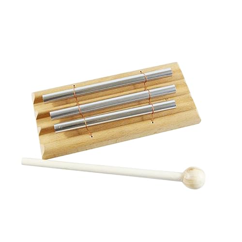 SECFOU Kleinkind Percussion kinderinstrumente Kinder musikinstrumente xylofon Trio-Glockenspiel Klaviertastatur für Kinder Spielzeug Xylophon-Schlagzeug Meditations-Glockenspiel Bambus von SECFOU