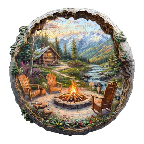 SECOGM Holzpuzzle Erwachsene, Puzzle 100 Teile Landschaft, Holz Puzzle Erwachsene, 21.5x21.5cm Wooden Puzzle, Unregelmäßige Form, Premium-Holzpuzzle Geschenkbox SECOGM Holzpuzzle Erwachsene, Puzzle 100 Teile Landschaft, Holz Puzzle Erwachsene, 21.5x21.5cm Wooden Puzzle, Unregelmäßige Form, Premium-Holzpuzzle Geschenkbox von SECOGM