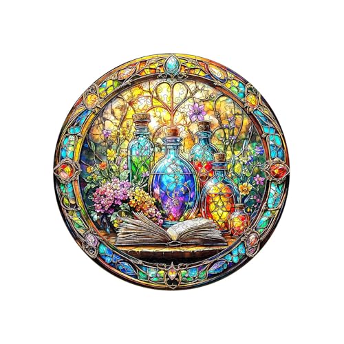 SECOGM Holzpuzzle Erwachsene, 100 Teile Mystische Phiolen Holz Puzzle Erwachsene, 21.5x21.5cm Wooden Puzzle, Unregelmäßige Form, Premium-Holzpuzzle Geschenkbox SECOGM Holzpuzzle Erwachsene, 100 Teile Mystische Phiolen Holz Puzzle Erwachsene, 21.5x21.5cm Wooden Puzzle, Unregelmäßige Form, Premium-Holzpuzzle Geschenkbox von SECOGM