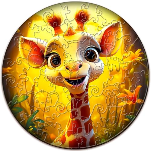 SECOGM Holzpuzzle Kinder, Giraffe Kinderpuzzle ab 3 Jahren, Unregelmäßiges Großteile-Puzzle 50 Teilen, Vorschul-Lernpädagogisches Puzzle,29×29 cm SECOGM Holzpuzzle Kinder, Giraffe Kinderpuzzle ab 3 Jahren, Unregelmäßiges Großteile-Puzzle 50 Teilen, Vorschul-Lernpädagogisches Puzzle,29×29 cm von SECOGM