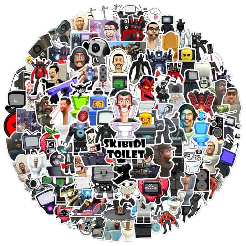 100 Stück Skikbidi Tooilet Aufkleber Kinder, Wasserfeste Stickers, Anime Sticker Set, Cartoon Aufkleber für Skateboards, Helme, Water Bottle, Tablets, Schultaschen, Kühlschränke, Türen, Tischplatten 100 Stück Skikbidi Tooilet Aufkleber Kinder, Wasserfeste Stickers, Anime Sticker Set, Cartoon Aufkleber für Skateboards, Helme, Water Bottle, Tablets, Schultaschen, Kühlschränke, Türen, Tischplatten von SECOLI