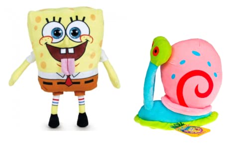 SEGA: SpongeBob (22 cm) + Gary Schnecke (15 cm), 2 Stück Plüschtiere-Pack von SEGA