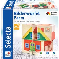 SELECTA 62052 Bilderwürfel, Farm, 4 Teile von SELECTA