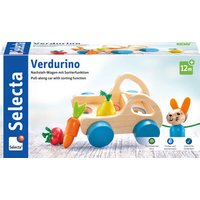 SELECTA 62082 Verdurino, Obst und Gemüsewagen, Nachzieh- und Sortierspielzeug von SELECTA