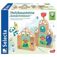 SELECTA 62085 Holzbausteine Gewächshäuser, 34 Teile von SELECTA