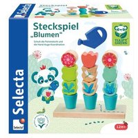 SELECTA 62086 KLEINKINDWELT Steckspiel Blumen, 14 Teile von SELECTA