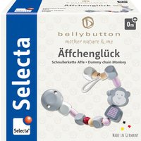 SELECTA 64023 Äffchenglück, rosa, Schnullerkette, 22 cm von SELECTA