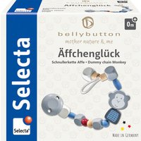 SELECTA 64024 Äffchenglück, blau, Schnullerkette, 22 cm von SELECTA