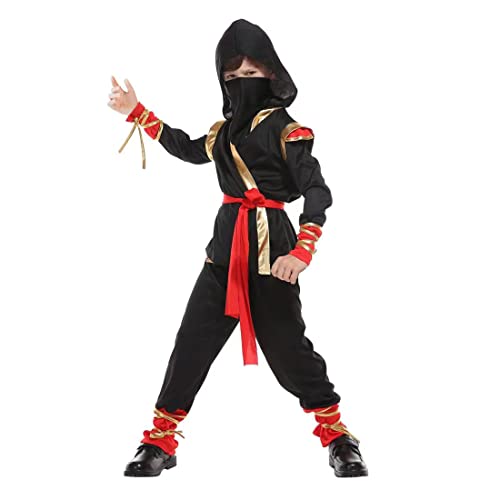 SELORE Karnevalskleid für Kinder von 10 – 12 Jahren, Ninja-Kostüm, Karneval, Verkleidung für Jungen und Mädchen (130 – 140 cm) von SELORE