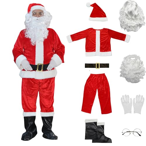 SELORE Kleid Weihnachtsmann Erwachsene Herren Kleid Santa Claus Unisex Cosplay Santa Claus Christmas Suit (XXXL) von SELORE