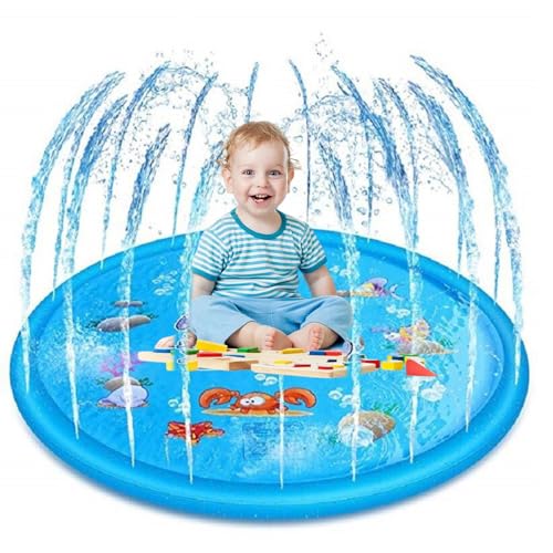 Kinder Sprinkler,Sprinkler Wasser Spielmatte,Splash Pad,Wasserspielzeug Kinder Spielzeug für Draußen Outdoor Garten,100CM Kinder Sprinkler,Sprinkler Wasser Spielmatte,Splash Pad,Wasserspielzeug Kinder Spielzeug für Draußen Outdoor Garten,100CM von SEMINISMAR