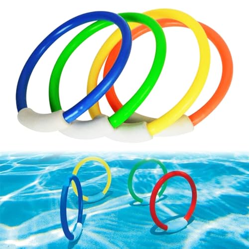 Unterwasser Tauchringe,Tauchringe Spielzeug,Tauchring für Unterwasserspiel,Pool Tauchringe,Tauchen Spielzeug,Spielzeug Unterwasser,Schwimmbad Spielzeug,Pool Tauchspielzeug für Kinder,4 Stücke von SEMINISMAR