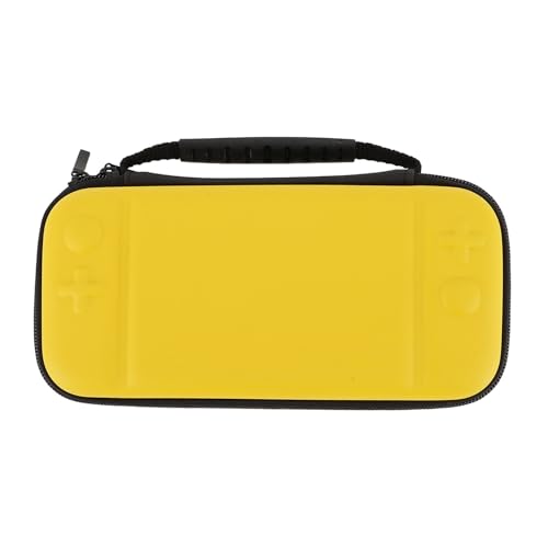 SENECESLI Für Switch Lite Reise Tragetasche, Hartschalen Aufbewahrungstasche mit Wasserdichtem Gehäuse, Schutzhülle mit 10 Spielkartenfächern (Yellow) von SENECESLI