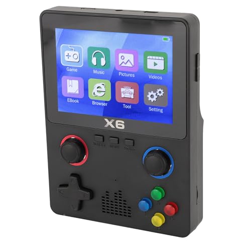 Taschenhandspielkonsole, Retro Gameplayer mit Dual 3D Rocker, 2000 mAh Akku, 3,5 Zoll IPS Bildschirm, Unterstützt 11 Emulatoren (Black) von SENECESLI