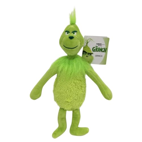 SENTOYA Plüschtier Grinch Weihnachten Hunde Plüsch Puppe Stuffed Toy Wurfkissen Stofftier Geschenke für Kinder Mädchen Jungen (Grinch) von SENTOYA