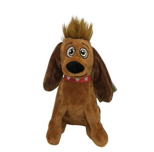 SENTOYA Plüschtier Grinch Weihnachten Hunde Plüsch Puppe Stuffed Toy Wurfkissen Stofftier Geschenke für Kinder Mädchen Jungen (Hund) von SENTOYA