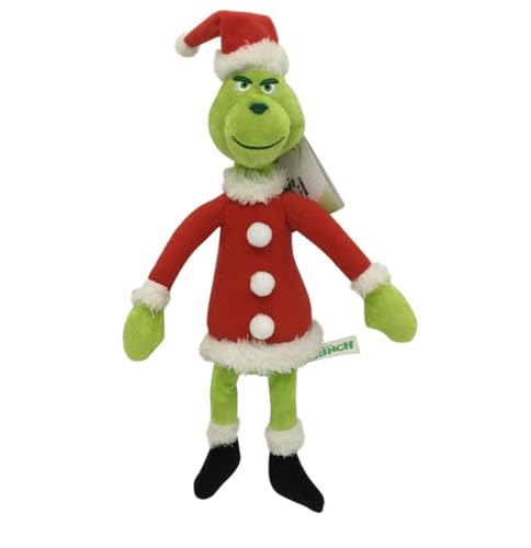 SENTOYA Plüschtier Grinch Weihnachten Hunde Plüsch Puppe Stuffed Toy Wurfkissen Stofftier Geschenke für Kinder Mädchen Jungen (Weihnachten Grinch) von SENTOYA