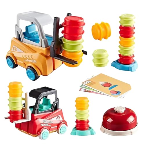 Gabelstaplertransportspiel für Ingenieure, Stapel- und Kombinationsspiel für 2 Spieler, sicheres und robustes Ingenieur-Spielset für Kinder, langlebiges Spielzeug von SENZZ