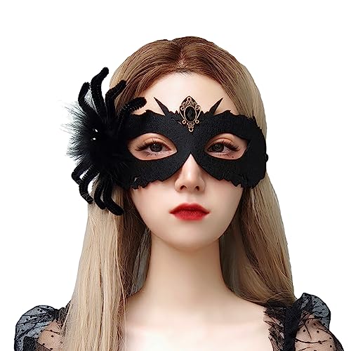 SENZZ 5 schwarze Maskerade – halbes Gesicht Auge für Frauen | Cosplay Zubehör, Halloween Kostüm Zubehör für Rolle, Karneval, Abschlussball, Kostümball, Pub, Nachtclub Zxun-uk von SENZZ