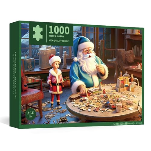 Weihnachtsszene Puzzle Weihnachtsszene Puzzle verschneite Weihnachtsdorf Puzzle Winterwunderland Puzzle Weihnachts Adventskalender 1000 Teile Weihnachtsdekoration von SENZZ