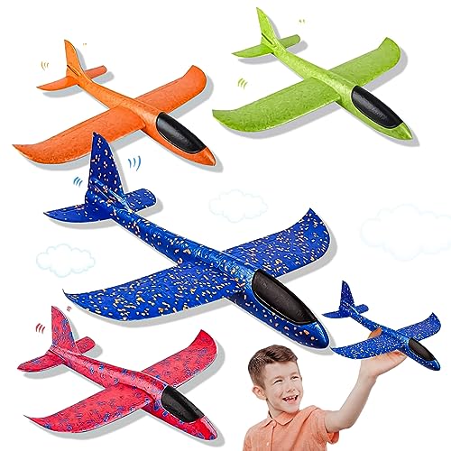 SEO-FANALLY Styroporflieger Kinder, 4 Stück Styropor Flugzeuge für Kinder, Flugzeug Styropor Wurfgleiter, Flieger Styropor Kinder, Flugzeug Spielzeug, Flugzeug Kinder, Flugzeug Spielzeug Groß von SEO-FANALLY