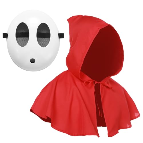 SERTAS Schüchterne Maske, lustige Halloween-Maske für Jungen und Mädchen, Anime, weiße Vollgesichtsmasken SERTAS Schüchterne Maske, lustige Halloween-Maske für Jungen und Mädchen, Anime, weiße Vollgesichtsmasken von SERTAS