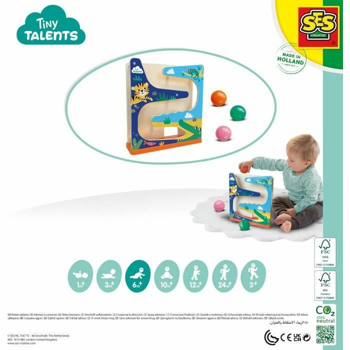 Lernspiel SES Creative Wooden ball circuit Lernspiel SES Creative Wooden ball circuit von SES Creative
