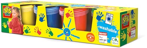 SES Vingerverf in Basis kleuren 4x150 ml (00305) von SES Creative