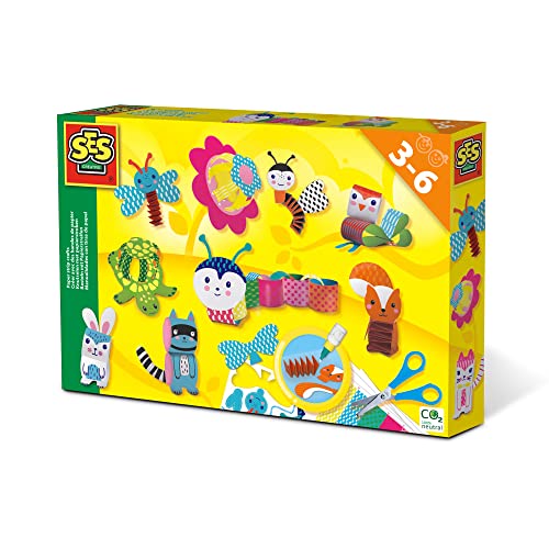 SES 14648 Animals Basteln mit Papierstreifen, Diverse Farben, Mittel SES 14648 Animals Basteln mit Papierstreifen, Diverse Farben, Mittel von SES Creative