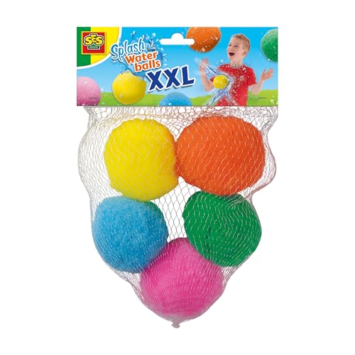 SES Creative 02404 XXL Splash-Bälle - Extra große, Wiederverwendbare Wasserballons - Eintauchen und Werfen - Wiederbefüllbar - Umweltfreundlich - Für Kinder ab 3 Jahren von SES Creative