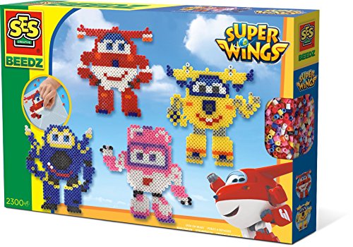 SES Creative 06294 Super Wings Superwings Beedz Bügelperlen, bunt, L von SES Creative