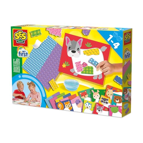 SES Creative 14474 Mein Erstes - Reißen und Kleben - 10 große Blätter zum Bekleben - 4 Blätter zum Reißen und Kleben - Für Kinder Ab 1 Jahr SES Creative 14474 Mein Erstes - Reißen und Kleben - 10 große Blätter zum Bekleben - 4 Blätter zum Reißen und Kleben - Für Kinder Ab 1 Jahr von SES Creative